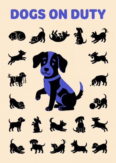 Dogs on Duty — puppy print