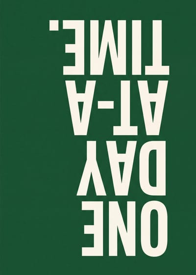 One Day at a Time — type print