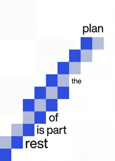 Rest Is Part of the Plan — staircase print
