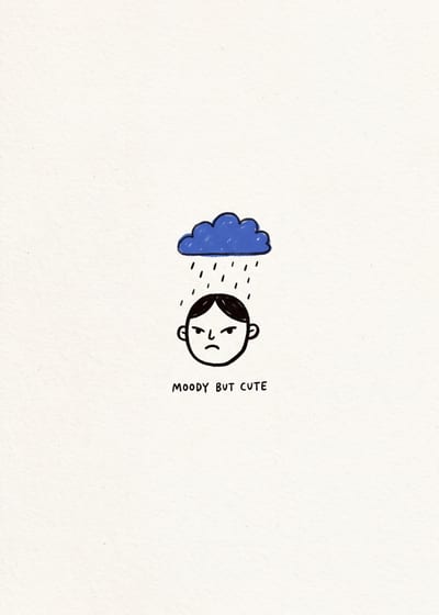 Moody But Cute — rain cloud print
