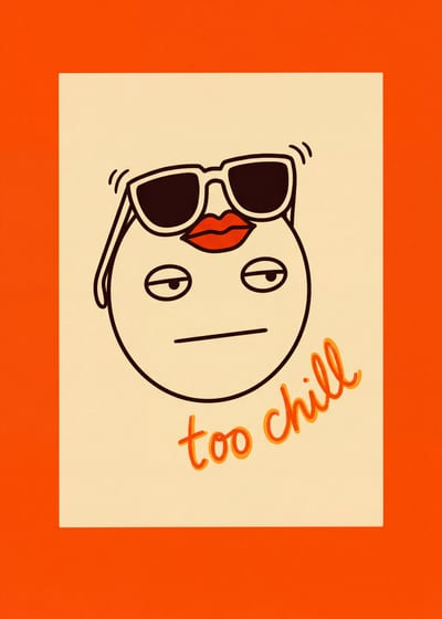 Too Chill — sunglasses face print