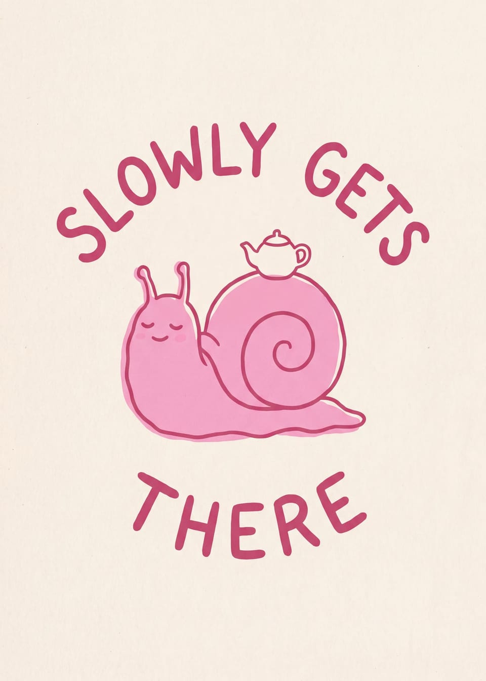 Slowly Gets There — snail print