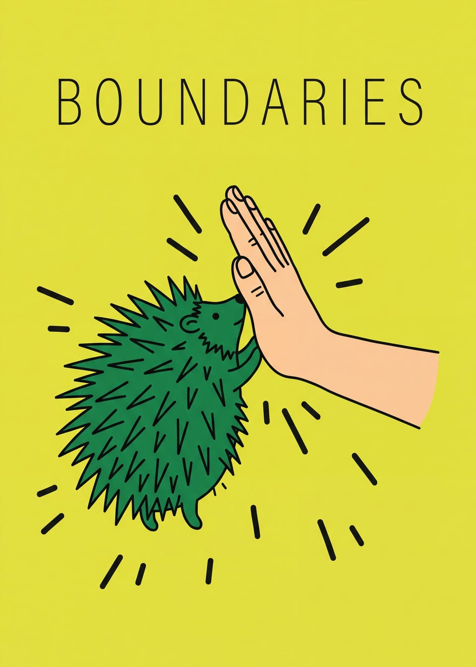 Boundaries — hedgehog print
