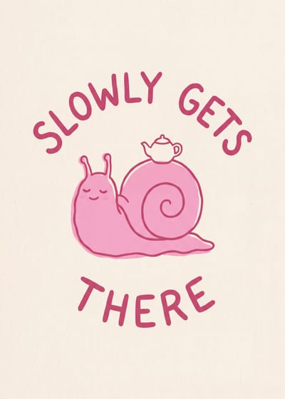 Slowly Gets There — snail print