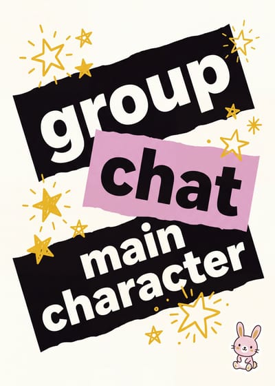 Group Chat Main Character — sticker print