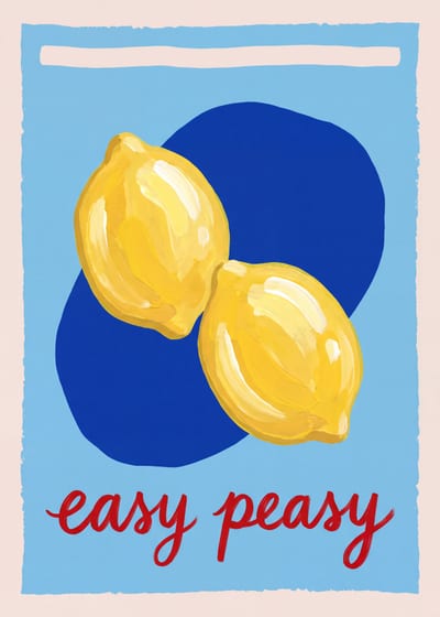 Easy Peasy — lemon print