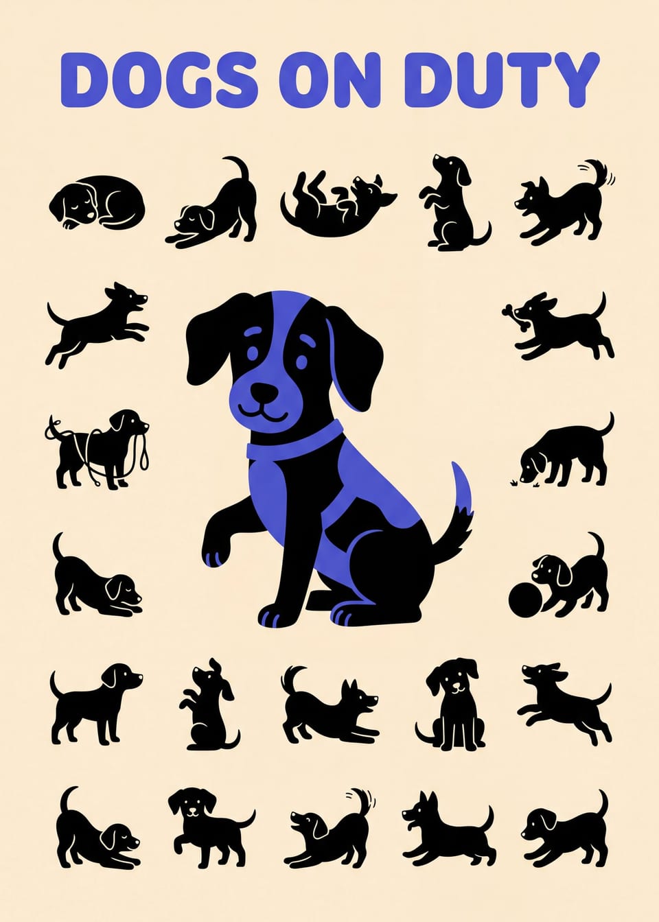 Dogs on Duty — puppy print