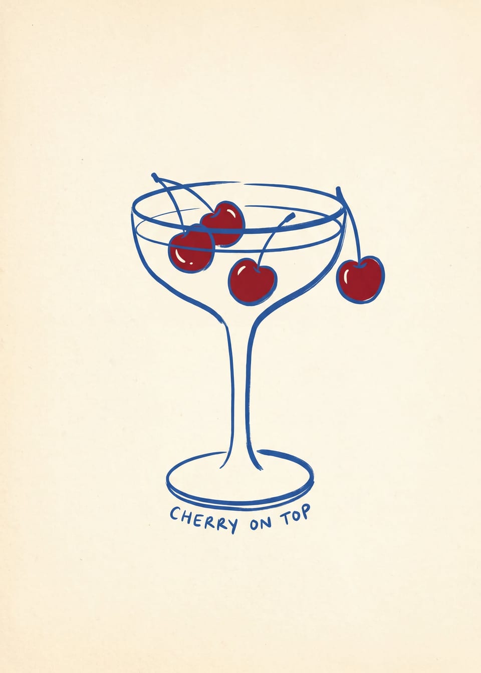 Cherry on Top — cocktail print