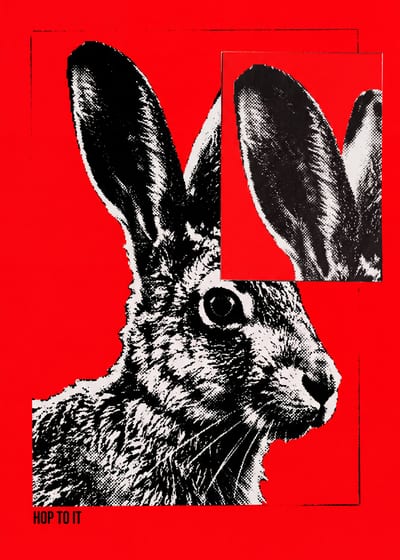 Hop to It — hare print