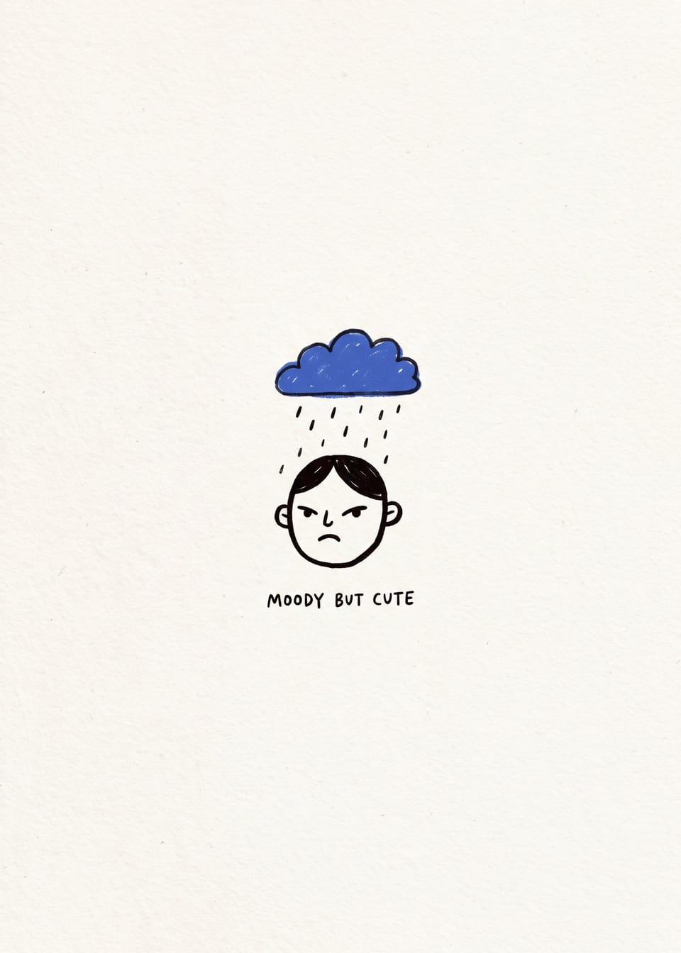 Moody But Cute — rain cloud print