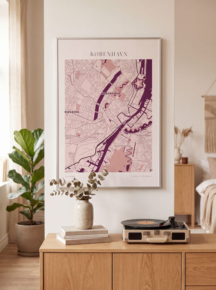 A sugarteddy poster on a wall — the sideboard wall