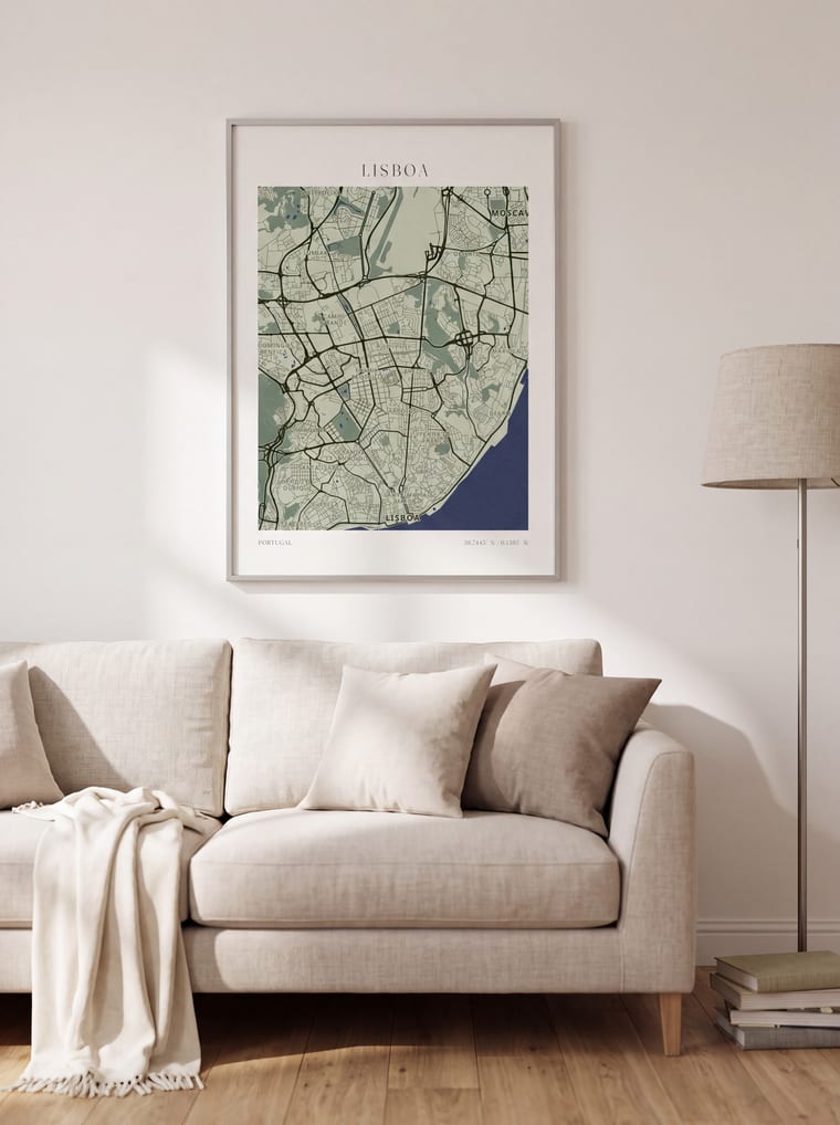 A sugarteddy poster on a wall — the living room wall